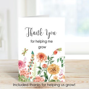 Remerciement de l'enseignant, carte Merci de m'avoir aidé à grandir, Merci de nous aider à grandir, PDF imprimable, cadeau pour enseignant, maman et grands-parents