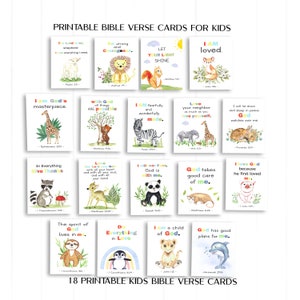 Bible Verse Notes for Kids, Scripture Cards for kids, Christian cards for kids, Encouragement Cards, Lunch Box Notes for Kids