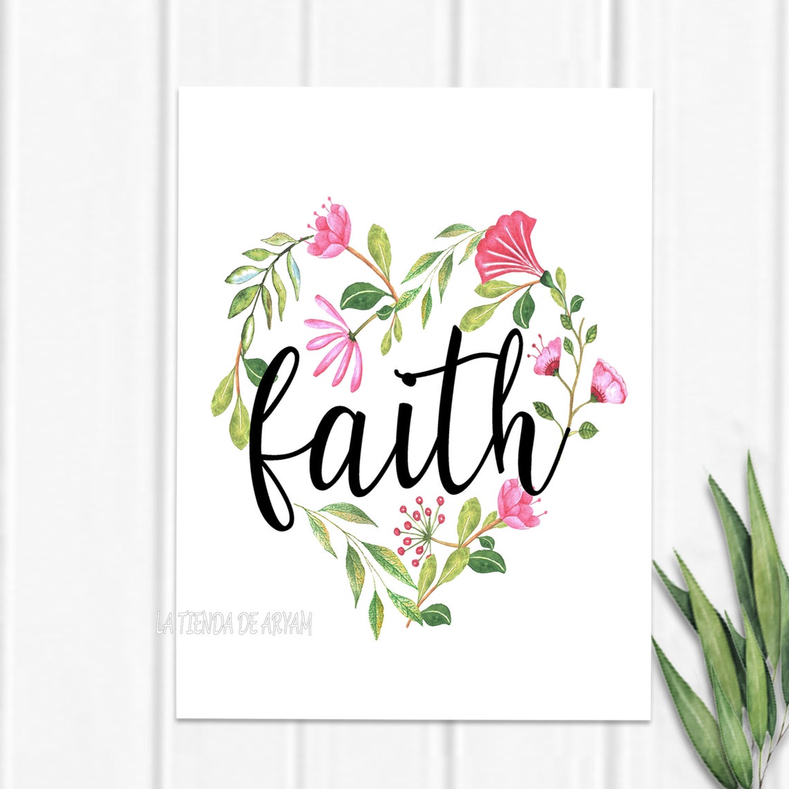 Faith Wall Art Faith Floral Hearth Faith Quote Wall Art Etsy