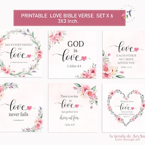 Bibel-Vers-druckbare Karten, Liebesschriftkarten, Gottes Liebeskarten, Valentinstag-Bibelverse, Bibel-Vers-Liebesanhänger