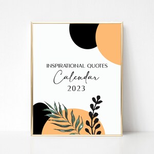Wall Calendar 2023 Calendar Printable Monthly Quotes Calendar - Etsy Canada