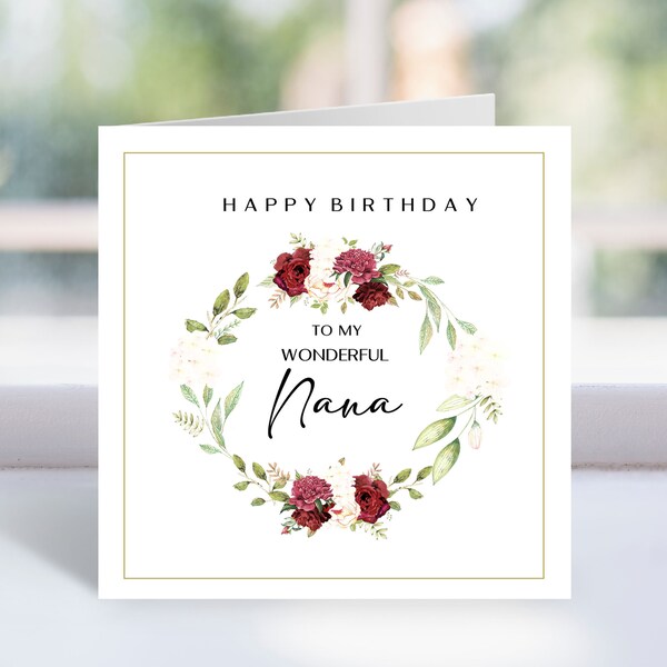 Printable Card Nana Birthday - Etsy
