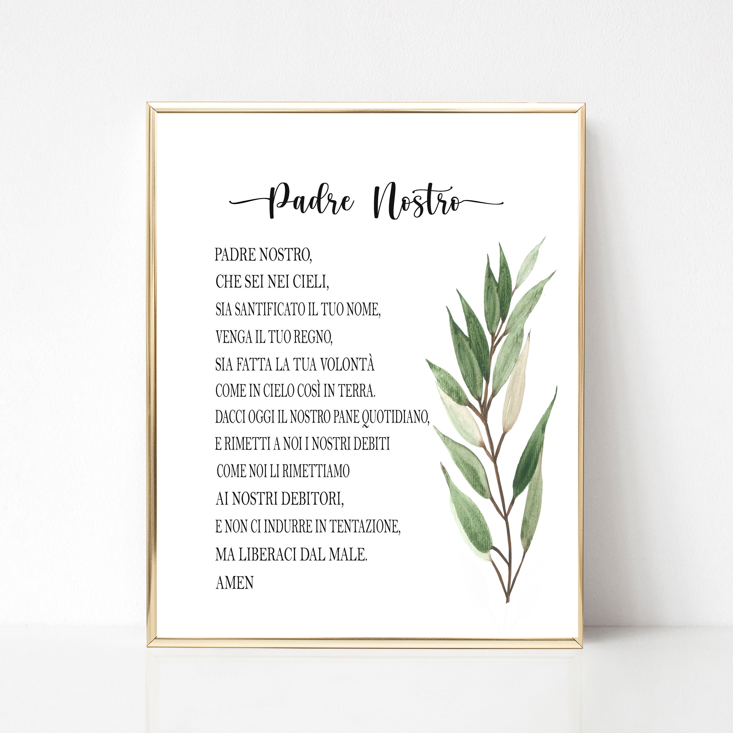 Padre Nostro, Italienisch Das Gebet des Herrn, Preghiera Padre Nostro, Christliche Preghiera, italienisches Zitat druckbar, italienisches LORD's Prayer
