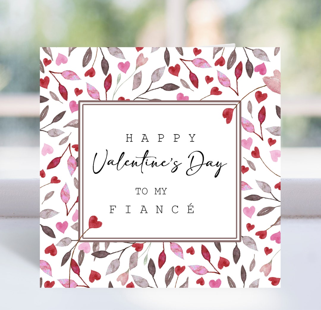Fianc Valentine Card PRINTABLE Valentine Day Card Fianc Fianc Valentine Card Valentine