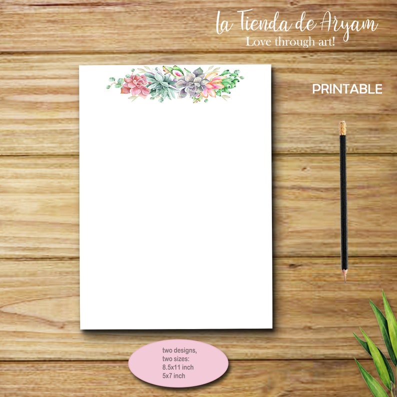 Stationery Writing Paper Printables Letter Paper 5x7 | Etsy