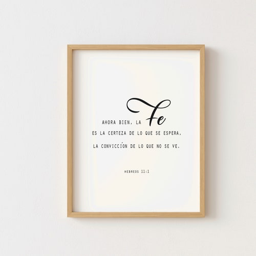 Spanish Bible Verse Scripture Quote Religious Wall Art Etsy