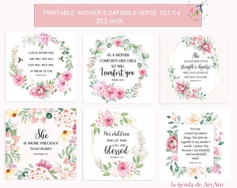 Printable Bible Verse Cards, Mother's Day Scripture Cards, Mother's Day Bible  Cards, Women Bible Verses Tags