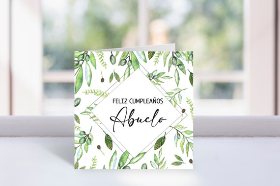 Feliz Cumpleaños Abuelo Printable Birthday Card for Grandpa | Etsy