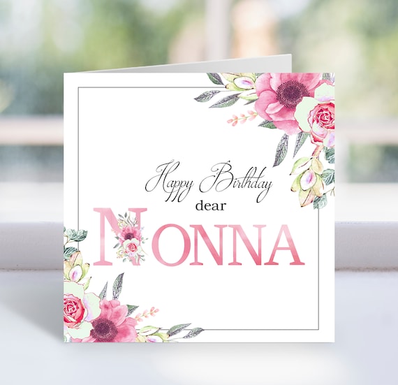 Buon compleanno Nonna stampabile, biglietto di compleanno per Nonna, carta  STAMPABILE rose rosa cipria, Nonna, regalo madre, Download istantaneo -   Italia