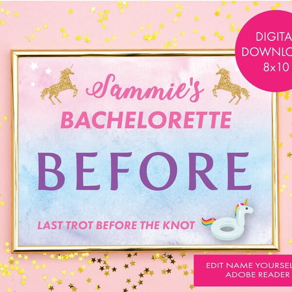 Bachelorette Before and After Signs - Etsy