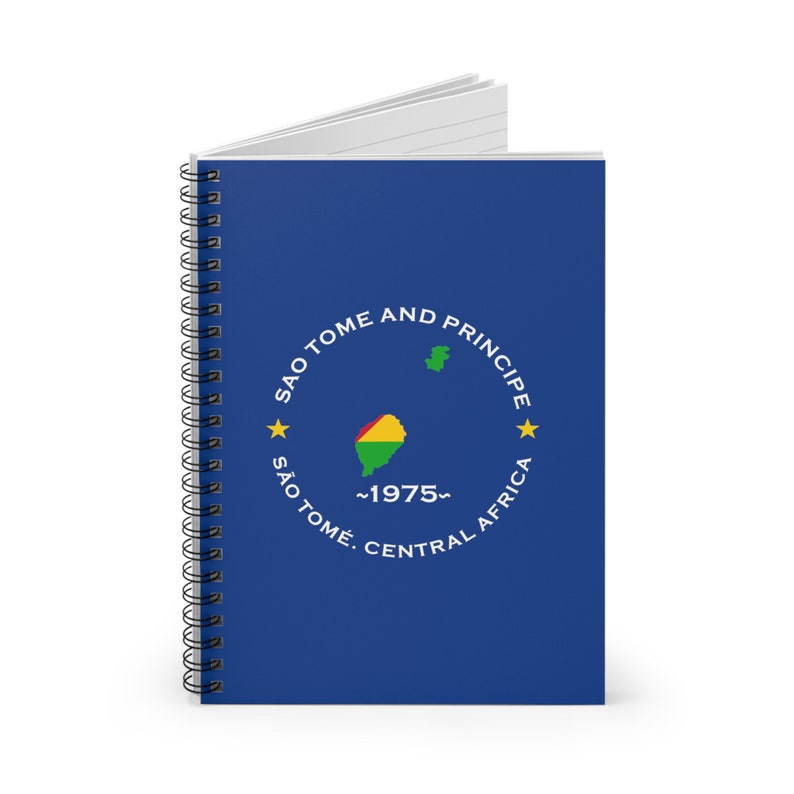 Sao Tome and Principe Inspired Spiral Notebook, African Notebook