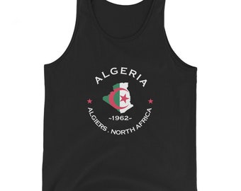 Algeria Unisex Tank Top,African Tshirt,Africans in Diaspora,African American,African Couples,African Families,Gifts for Africans