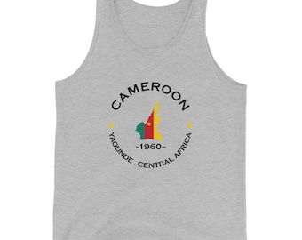 Cameroon Unisex Tank Top , African Tshirt, Africans in Diaspora, African American, African Couple, African Family , Gifts for Africans