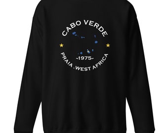 Cabo Verde Unisex Premium Sweatshirt Cabo Verde Jerseys, Cabo Verde Tshirts, Cabo verde gifts, Vintage