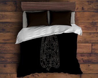 Elder Futhark Runes Duvet Cover Norse Decor Viking Home Etsy
