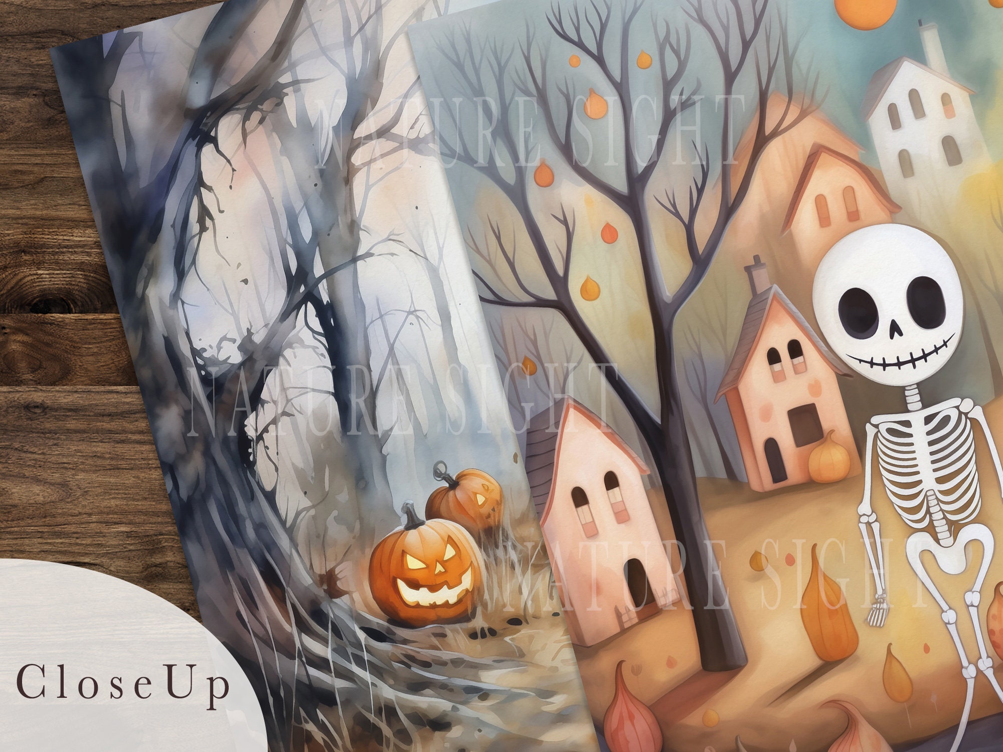 Vintage Halloween Digital Paper Set: Spooky Scrapbook Kit (digital ...