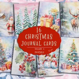Weihnachten Junk Journal, Urlaub Grußkarten, Weihnachten Scrapbook, Junk Journal Ephemera, Weihnachten Journal Karten, Winter Journal Zubehör