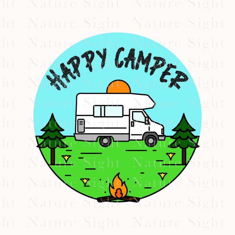 Happy Camper Png Shirt Designs Sublimation Download Rv Png - Etsy