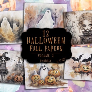 Kit effimeri di Halloween / Diario spazzatura stampabile / Carte digitali spettrali / Pacchetto album vintage / Fogli collage inquietanti / Kit diario spazzatura
