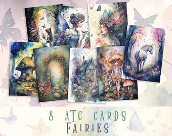 Feen Collage Sheets - Magische Printable Ephemera für Junk Journal und Scrapbook (Digitaler Download)