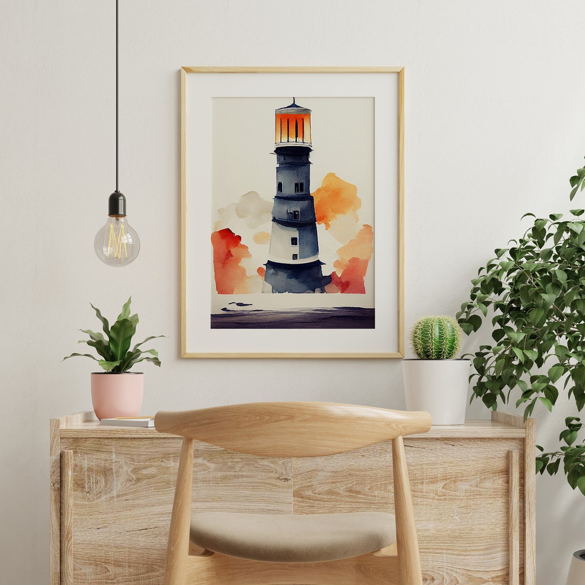 Lighthouse Printable Art Beach Home Wall Art Nautical Home Etsy