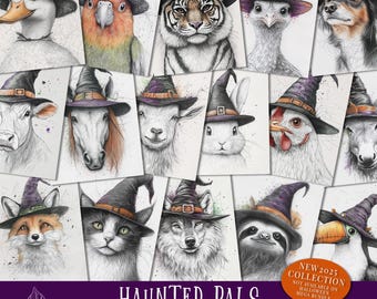 Vintage Halloween Journal Pages: Spooky Scrapbook Ephemera (Digital Download)