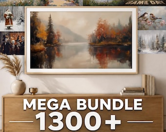 1300+ Frame TV Art Mega Bundle, Complete Shop Collection, Seasonal Screensaver, Digital Download