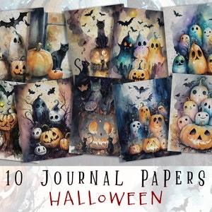 Halloween Journal Papers | Spooky Printable Scrapbook Papers | Halloween Ephemera Kit | Digital Download | Printable Scrapbooking Kit