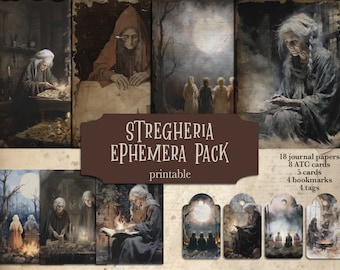 Stregheria Ephemera Pack: Witch Junk Journal Kit (Digital Download)