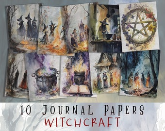 Witch Junk Journal Kit: Wicca Digital Ephemera (Instant Download)