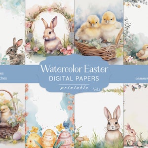 Easter Scrapbook Papers | Spring Junk Journal Printables | Bunny Ephemera Kit | Pastel Digital Download
