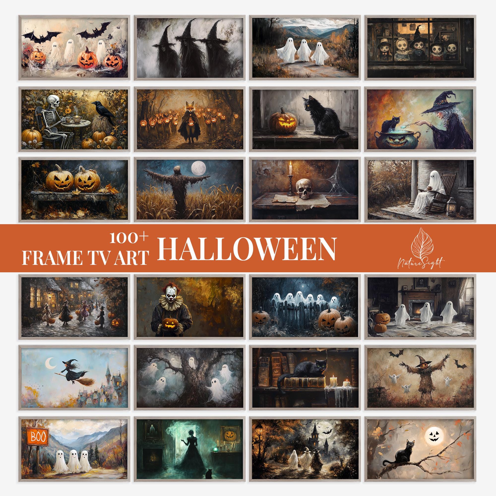 Halloween Frame TV Art Bundle | 100+ Spooky Screensavers | Samsung Frame TV Art | Haunted TV Decor | Halloween Tv Art Set | Digital Download
