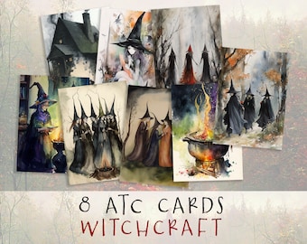 Witchcraft ATC Cards: Dark Academia Gothic Ephemera (Digital Download)