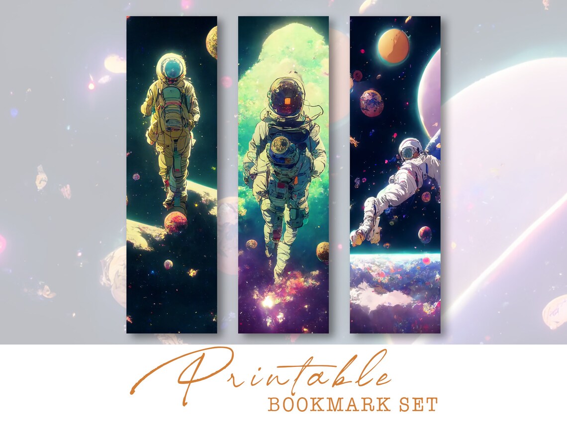 Printable Bookmarks Sci Fi Readers Gift Fantasy Bookmarks - Etsy