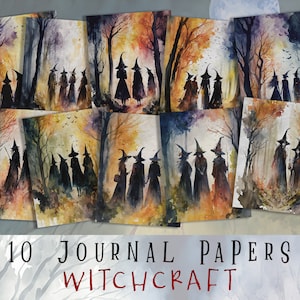 Witch Junk Journal Kit, Witchy Ephemera, Bos Scrapbook Supplies, Gothic Junk Journal Pages, Grimoire Journal, Witchcraft Journaling