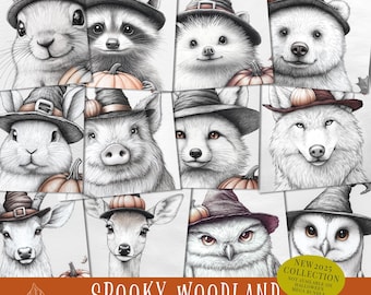 Printable Halloween Junk Journal Papers: Spooky Ephemera Kit (Digital Download)