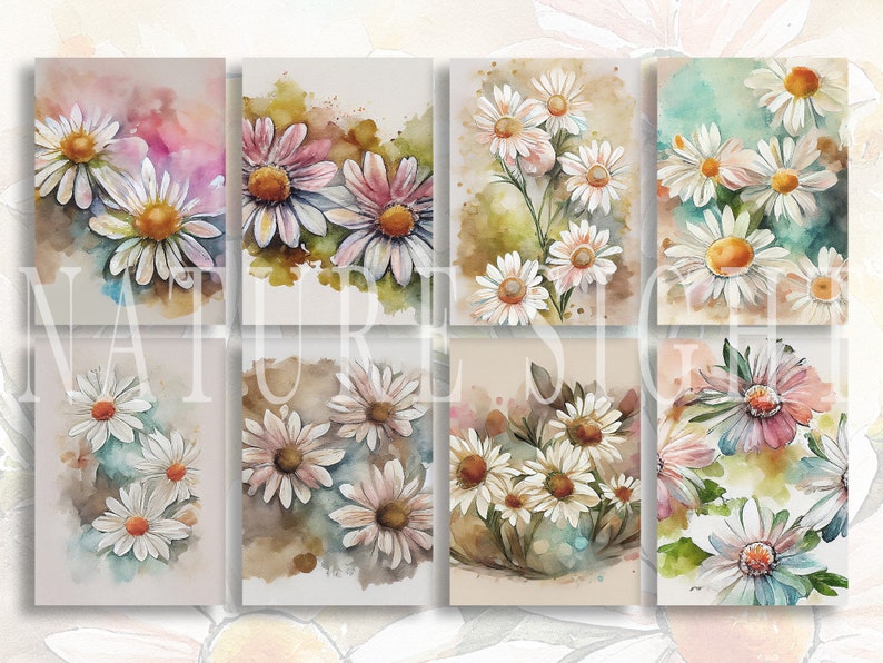 Floral Printable ATC Cards Botanical Junk Journal Supplies - Etsy