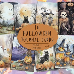 Spooky Halloween Journal Pages | Haunted House Ephemera | Ghost Scrapbook Papers | Printable Horror Junk Journal | Instant Download