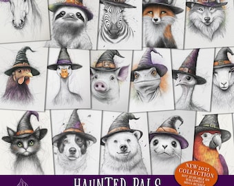 Stare karty do pamiętnika na Halloween: Upiorne pamiątki ze scrapbooka (do pobrania w wersji cyfrowej)