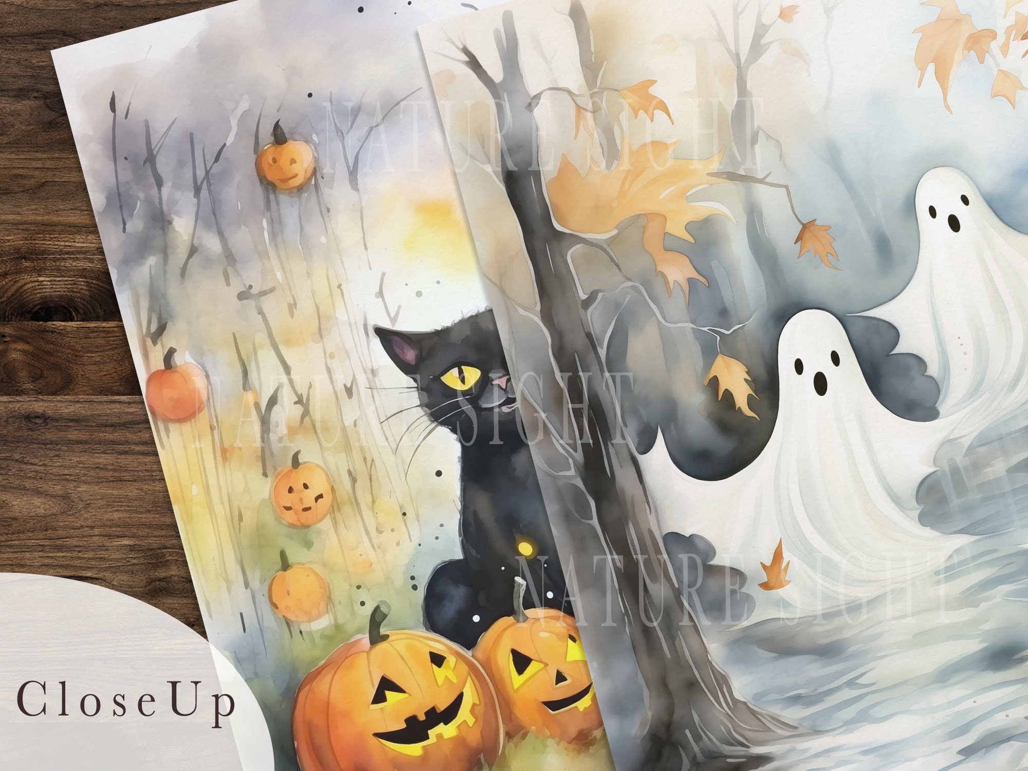 Vintage Halloween Digital Paper Set: Spooky Scrapbook Kit (digital ...