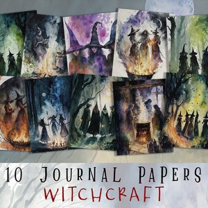 Witchcraft Journal Pages | Grimoire Printable Ephemera | Dark Academia Scrapbook | Occult Witch Pages | Wiccan Digital Download