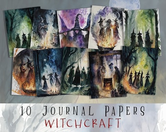 Witchcraft Journal Pages: Grimoire Ephemera, Dark Academia (Digital Download)