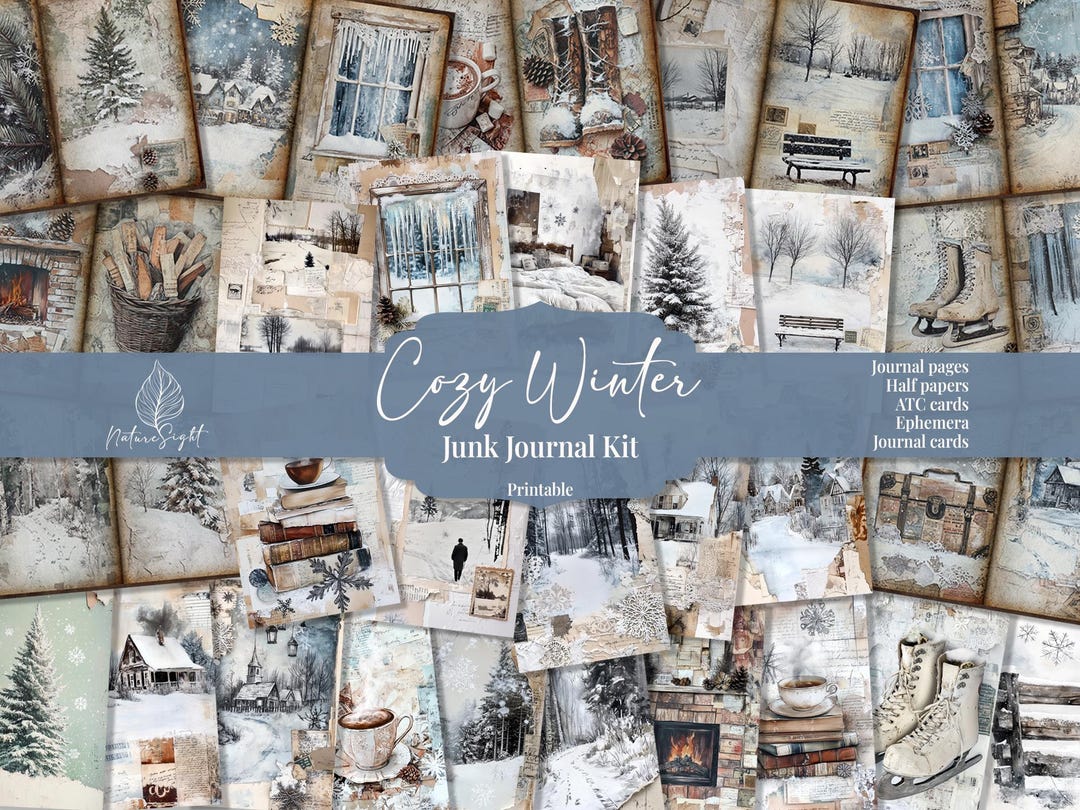 Cozy Winter Junk Journal Kit | Printable Ephemera (digital Download) - Etsy