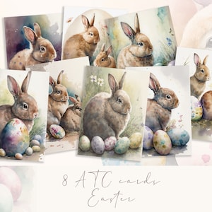 Easter Bunny Vintage Art Cards: Spring Ephemera (Digital Download)