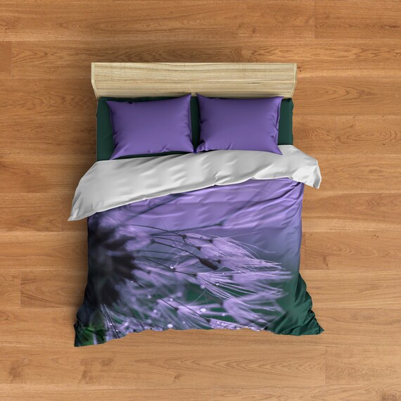Dandelion Duvet Cover Floral Bedding Dandelion Comforter Etsy