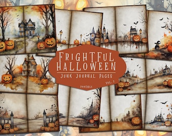 Halloween Junk Journal Pages: Spooky Gothic Ephemera (Digital Download)