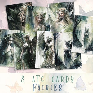 Fairy Collage Sheets, Magical Ephemera Pack, Fairy Atc Cards, Fairies Scrapbooking, Journaling, Ephemera, Cards, Pages, Papers, Scrapbook