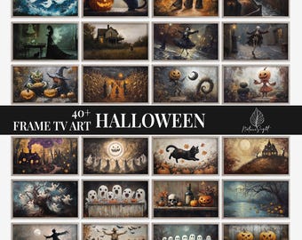 Vintage Halloween Frame TV Art: Spooky Screensaver Bundle (Digital Download)