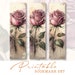 Red Rose Printable Bookmarks, Floral Ephemera, Gothic Rose Watercolor ...