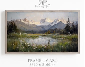 Mountain Landscape Frame TV Art Scenic Nature Digital Screensaver Rustic Home Decor Digital Download Samsung Frame TV Art Instant Download